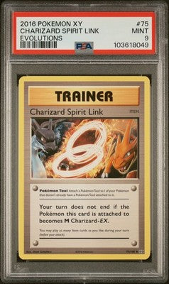PSA9 - XY Evolutions - Charizard Spirit Link (2016)